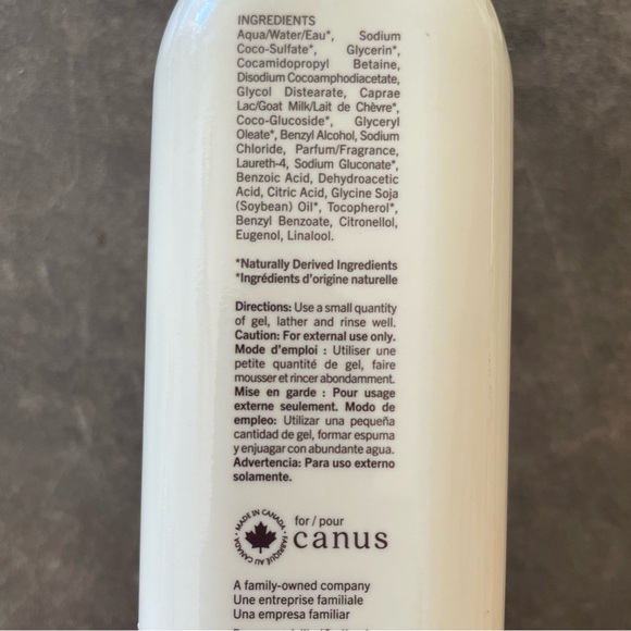 Nature by Canus Moisturizing Body Wash Sensitive Skin Goat Milk Natural Cleanser - Picture 9 of 10